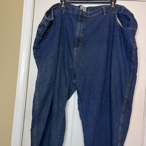Big and tall jeans 68w hemmed to 32l